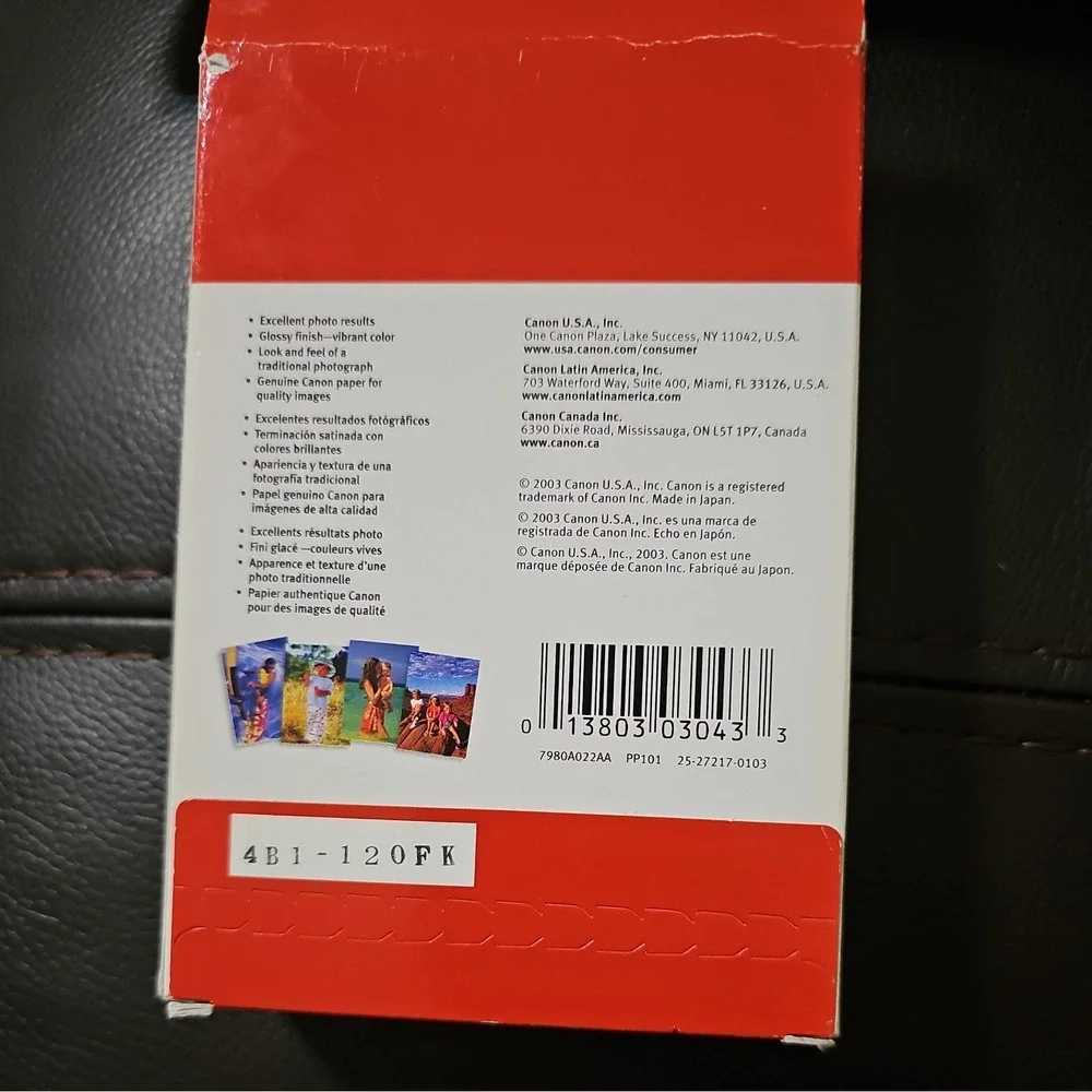 Canon 4x6 Photo Paper Plus Glossy - 120 Sheets Pack